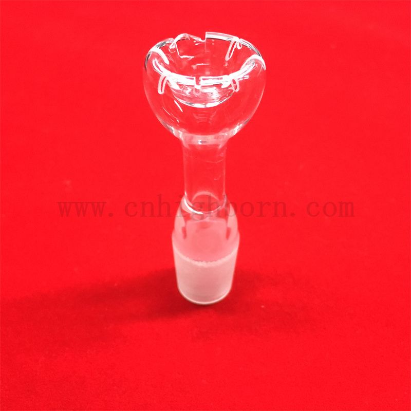 耐热性更耐用的定制形状透明石英玻璃杯