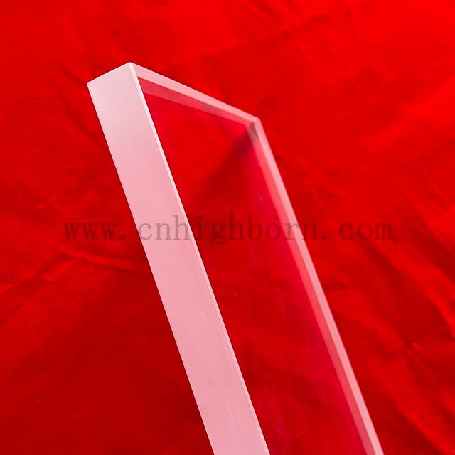 抛光矩形透明石英玻璃板，用于紫外线