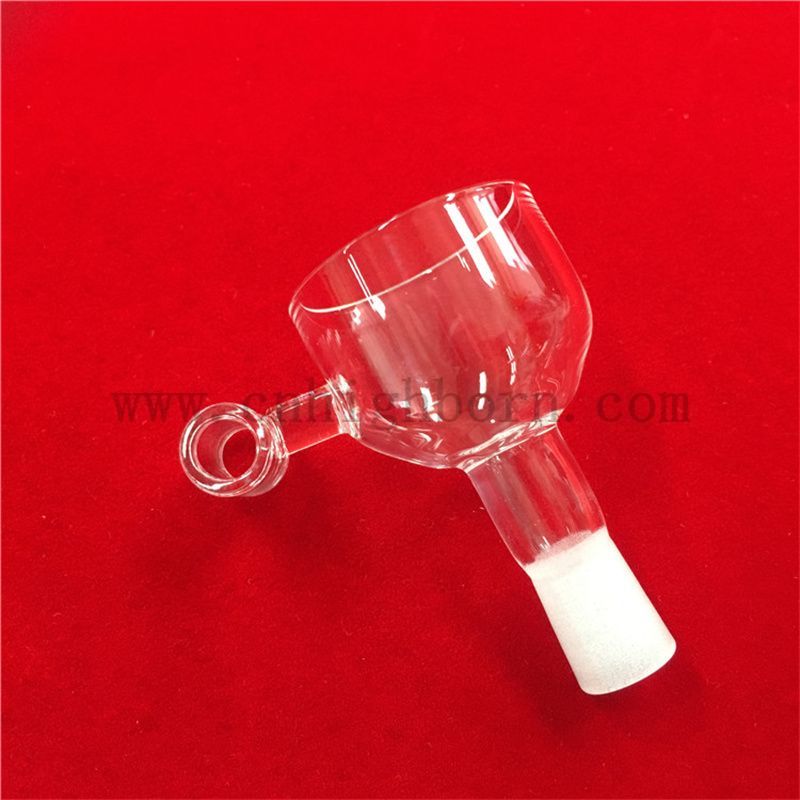 高纯度耐热碗形状透明石英玻璃杯
