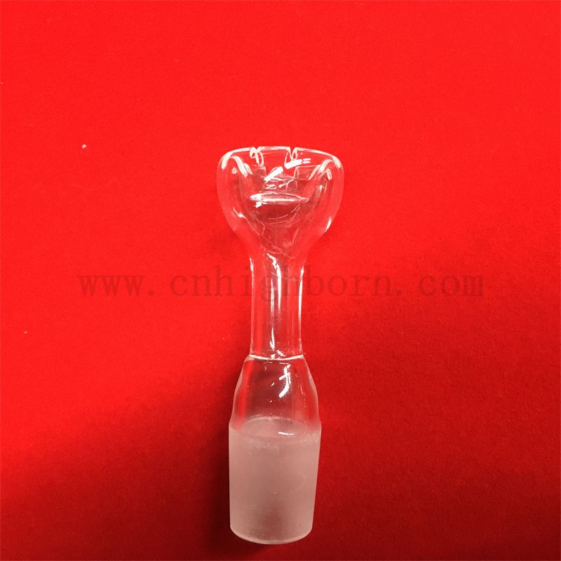 耐热性更耐用的定制形状透明石英玻璃杯