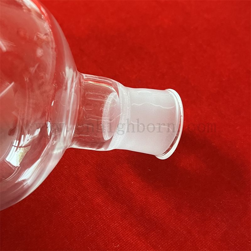 耐热石英玻璃透明圆底实验室烧瓶