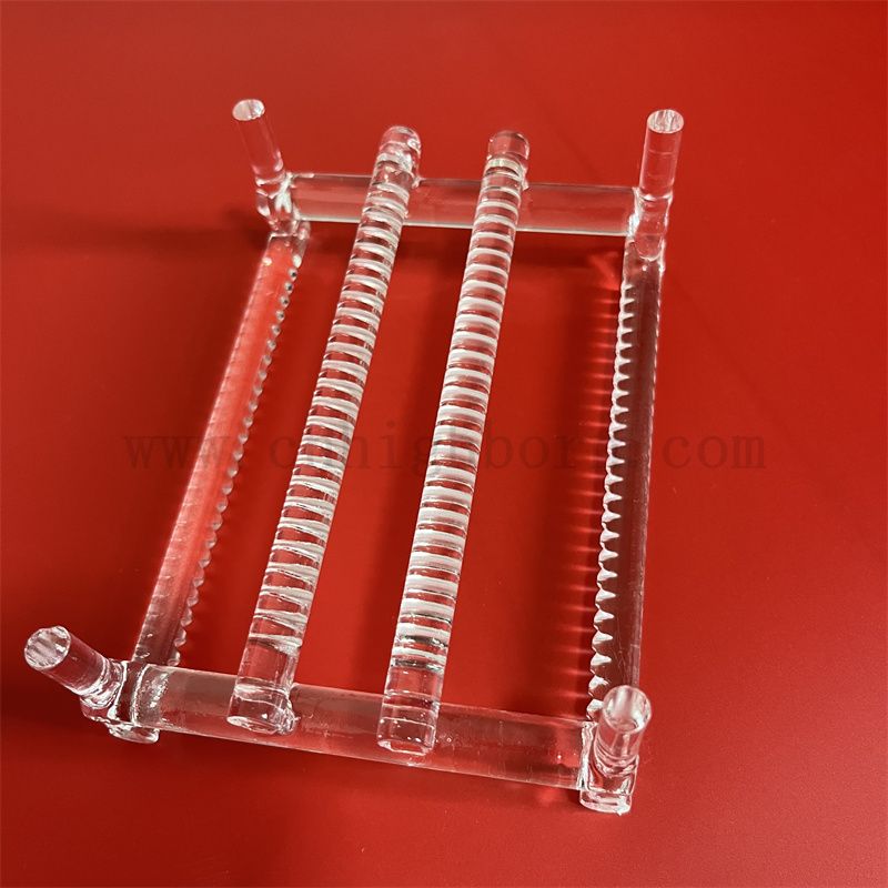 耐热性定制实验室玻璃Waretrantansparent Fused Silica Quartz玻璃船