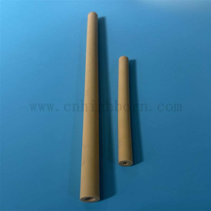 耐用的镁增强 ZrO2 管黄色 氧化锆陶瓷 管