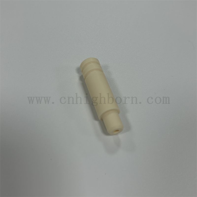 电绝缘精度99氧化铝瓷器AL2O3陶瓷管与台阶
