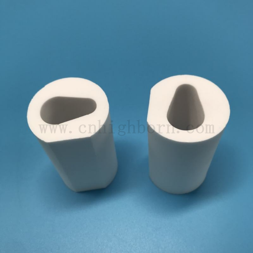  定制的蜂根可加工的白色玻璃陶瓷管零件