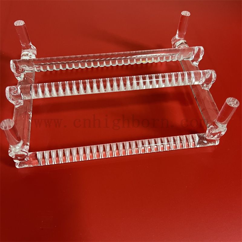 耐热性定制实验室玻璃Waretrantansparent Fused Silica Quartz玻璃船