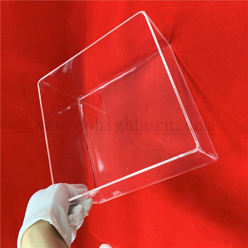 耐热定制透明熔融石英玻璃盒