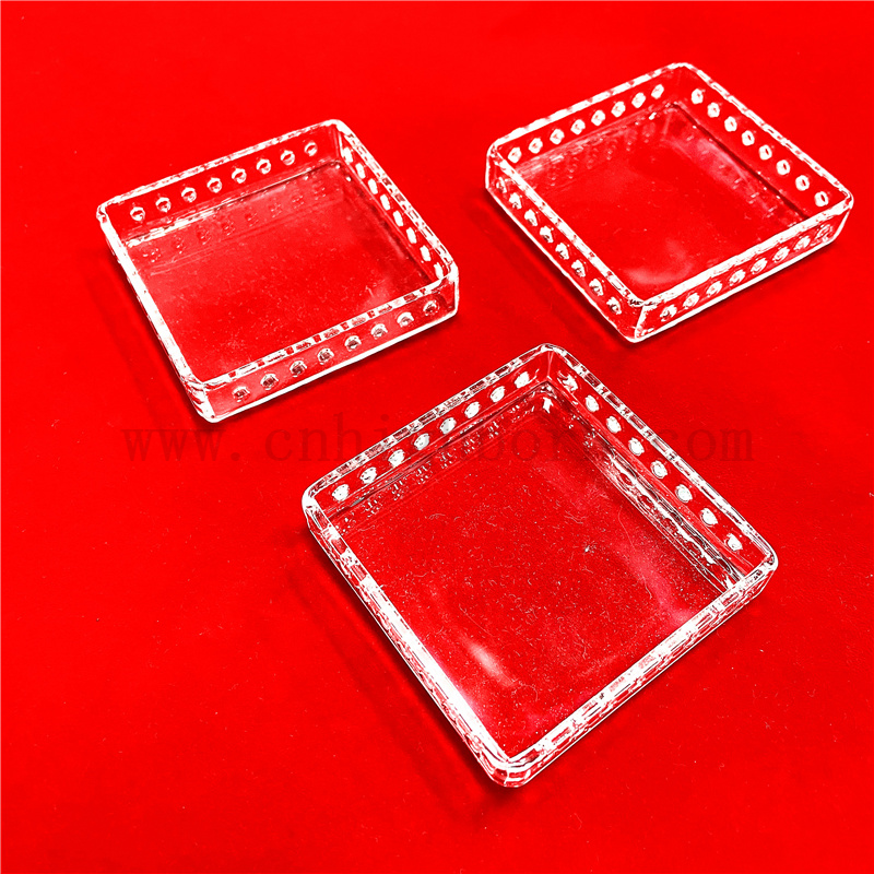 定制透明方形石英玻璃培养皿