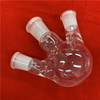 实验室测试定制透明高硼硅玻璃三颈烧瓶