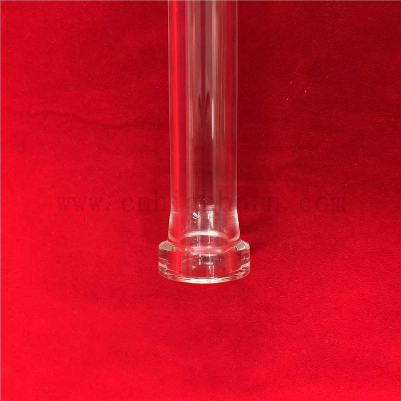 定制两端法兰的透明石英玻璃管
