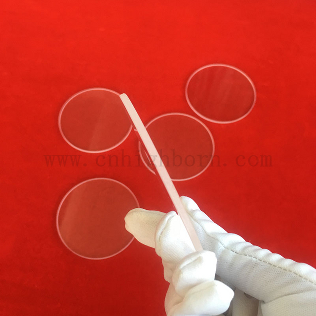 圆形透明二氧化硅石英玻璃磁盘用于热观测窗口