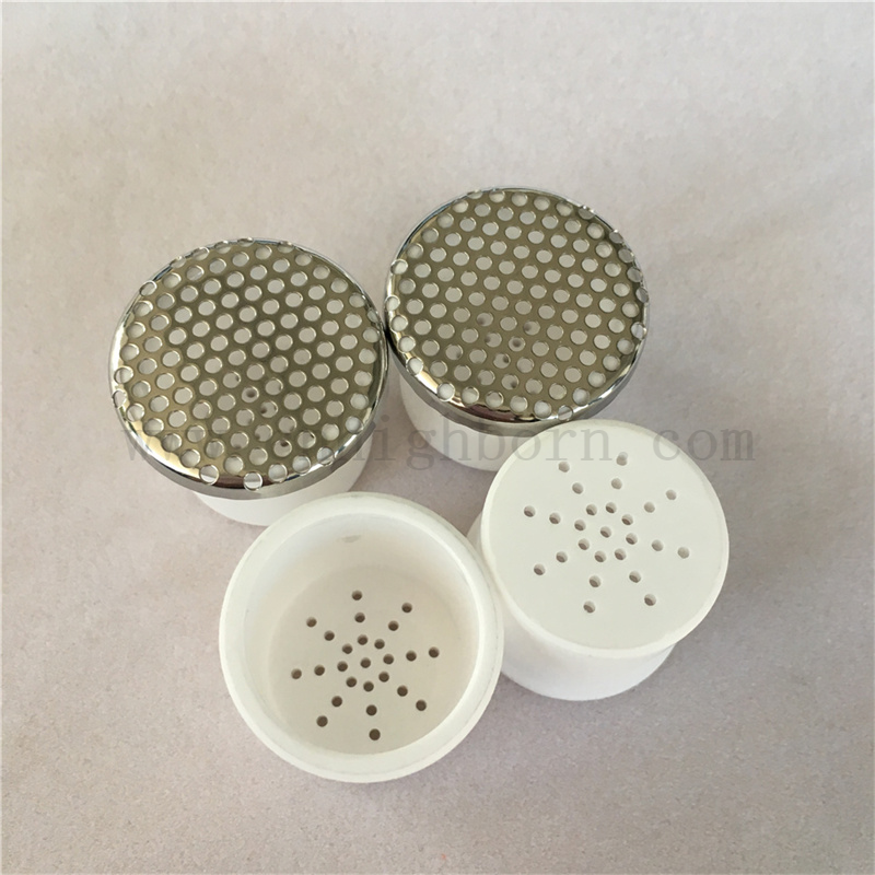 定制的氧化铝坩埚带孔盖Al2O3陶瓷锅