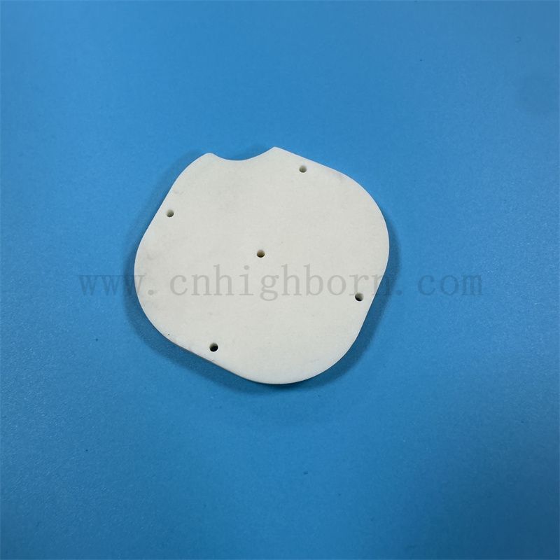 工业99％氧化铝陶瓷自定义处理CNC高精度配件光盘带孔