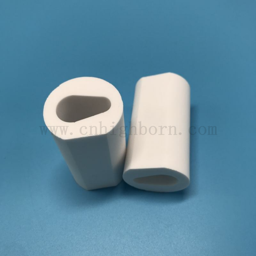  定制的蜂根可加工的白色玻璃陶瓷管零件
