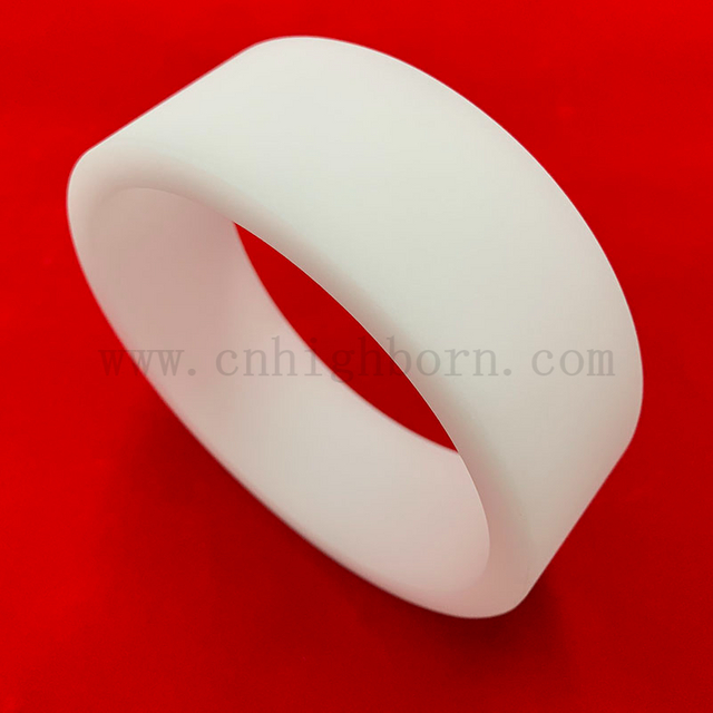 乳白色圆形融合二氧化硅石英管真空法兰