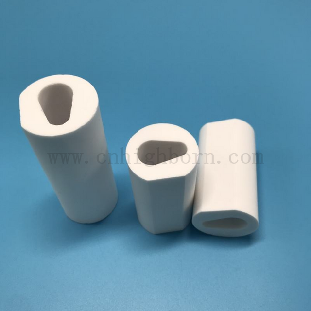  定制的蜂根可加工的白色玻璃陶瓷管零件