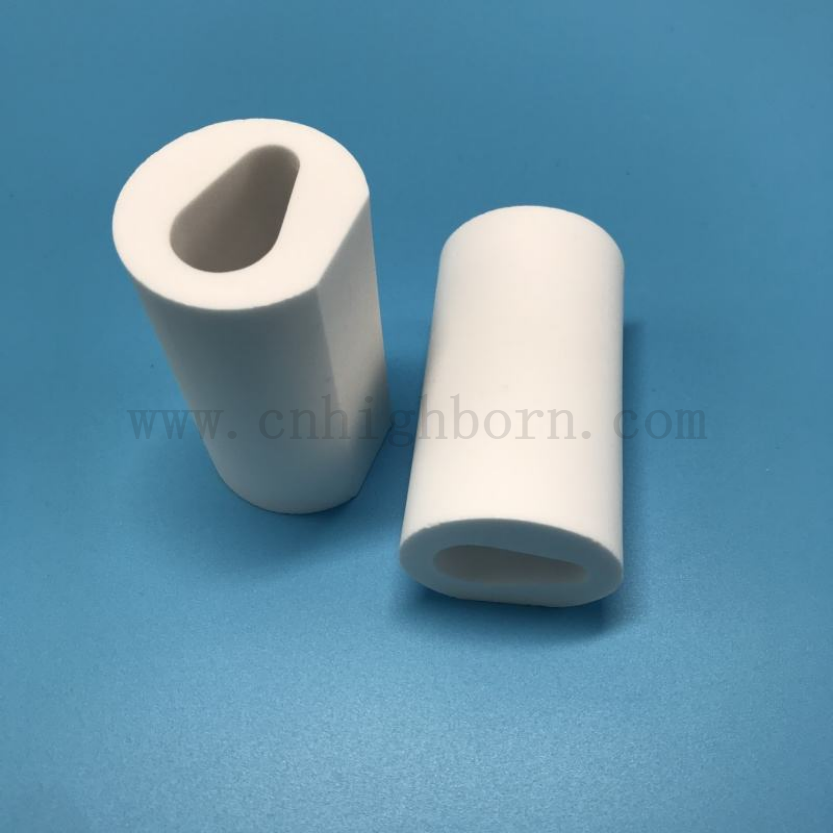  定制的蜂根可加工的白色玻璃陶瓷管零件