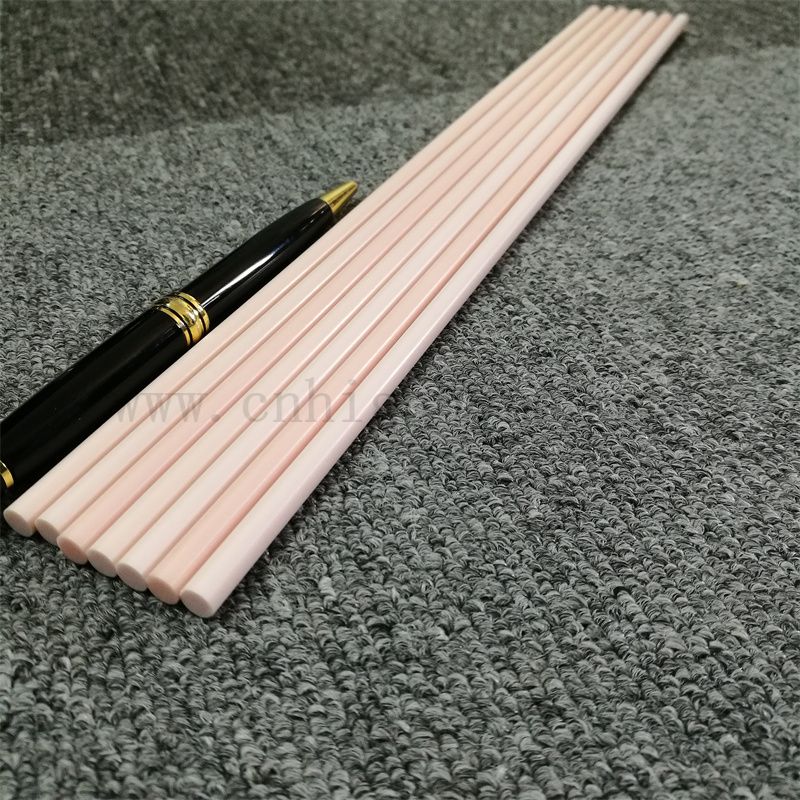 抛光耐磨95氧化铝陶瓷棒粉色Al2o3陶瓷棒
