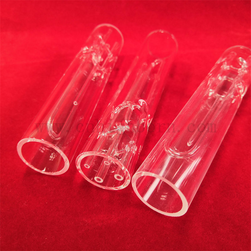定制耐热透明石英玻璃管抛光透明石英玻璃套管管