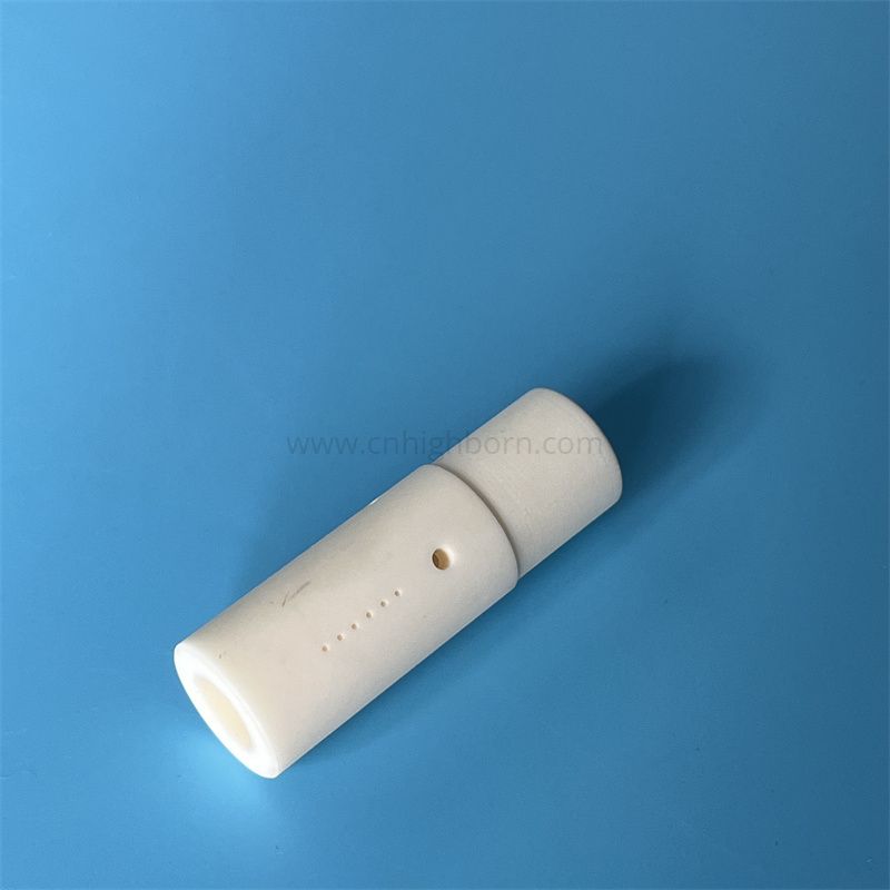99% Al2O3 管氧化铝陶瓷带孔泵管